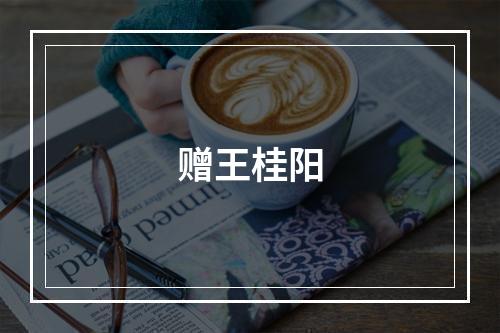 赠王桂阳