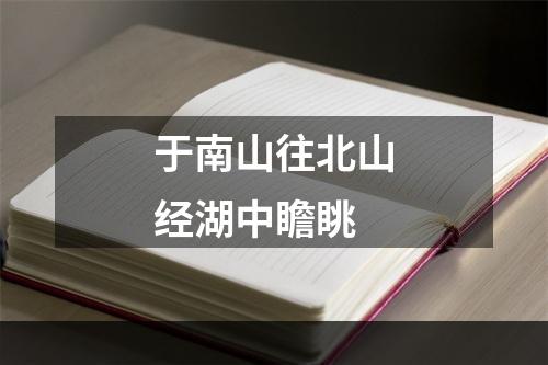 于南山往北山经湖中瞻眺