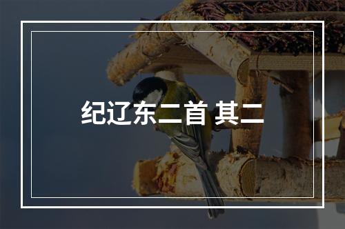 纪辽东二首 其二