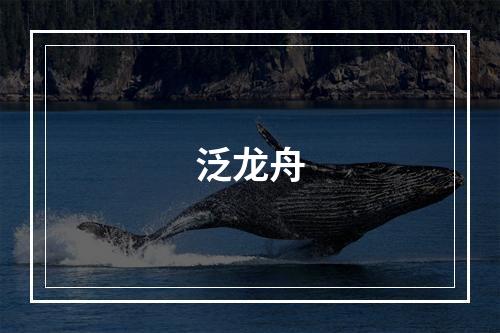 泛龙舟