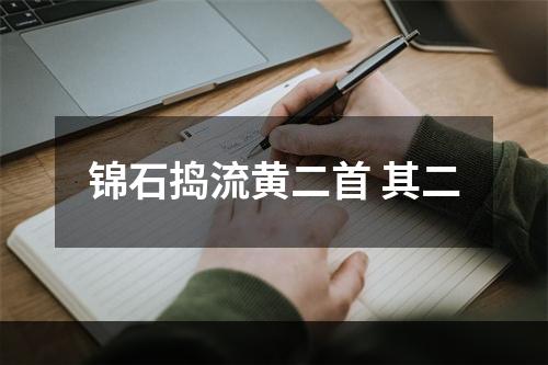锦石捣流黄二首 其二