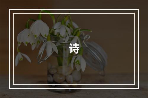 诗