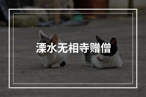 溧水无相寺赠僧