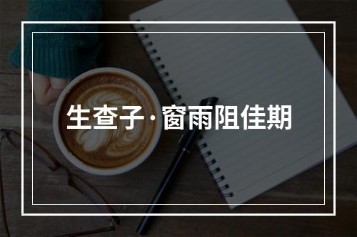 生查子·窗雨阻佳期
