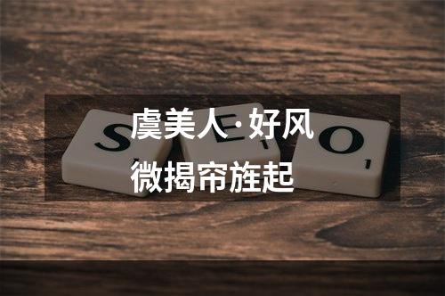 虞美人·好风微揭帘旌起