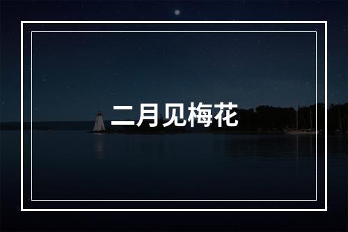 二月见梅花