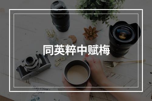 同英粹中赋梅