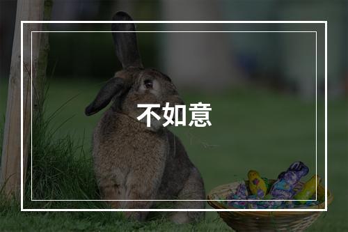 不如意