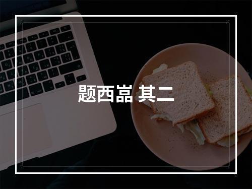 题西嵓 其二