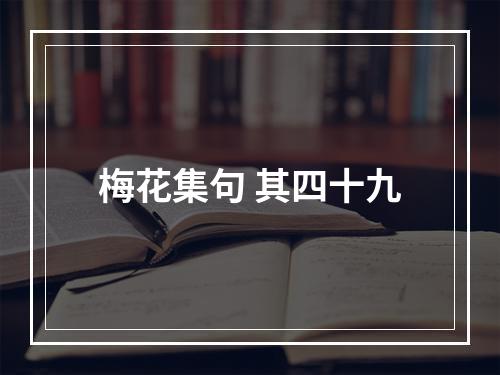 梅花集句 其四十九