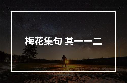 梅花集句 其一一二