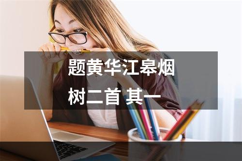 题黄华江皋烟树二首 其一