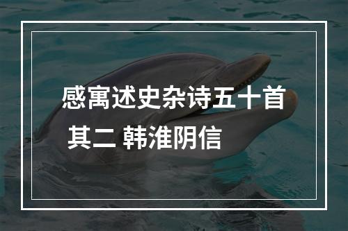 感寓述史杂诗五十首 其二 韩淮阴信
