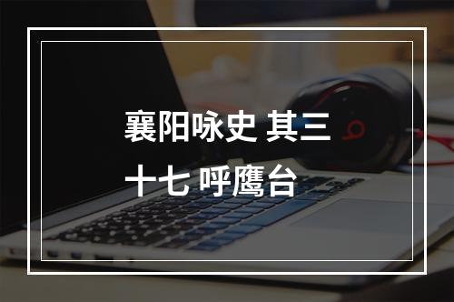 襄阳咏史 其三十七 呼鹰台