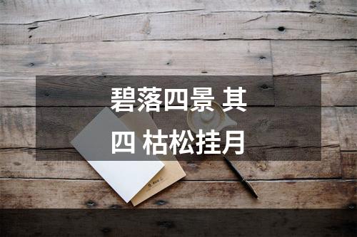 碧落四景 其四 枯松挂月