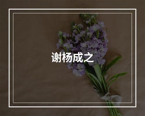 谢杨成之