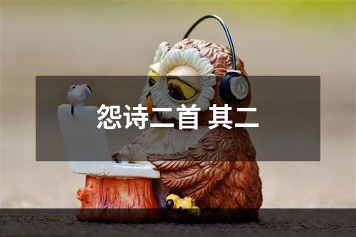 怨诗二首 其二