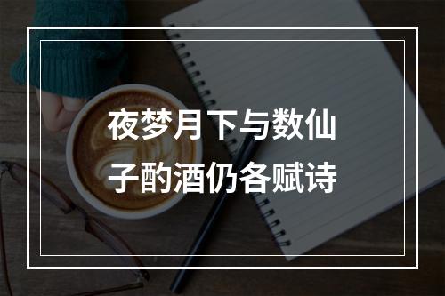 夜梦月下与数仙子酌酒仍各赋诗