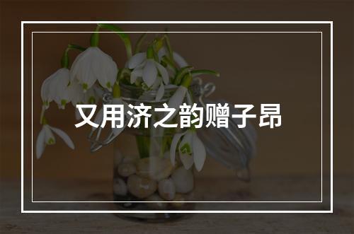 又用济之韵赠子昂