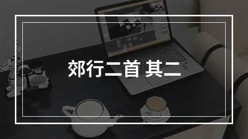 郊行二首 其二
