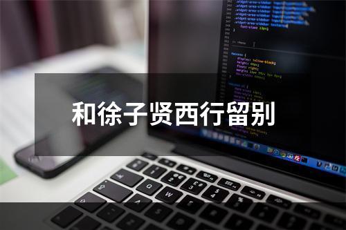 和徐子贤西行留别