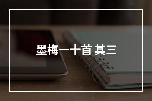 墨梅一十首 其三