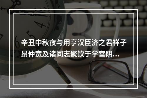 辛丑中秋夜与用亨汉臣济之君祥子昂仲宽及诸同志聚饮于学宫阴不见月 其二