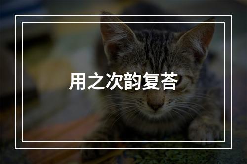 用之次韵复荅