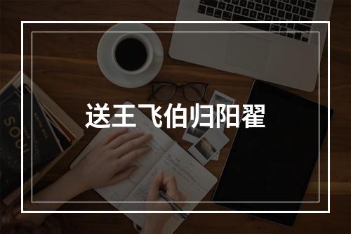 送王飞伯归阳翟