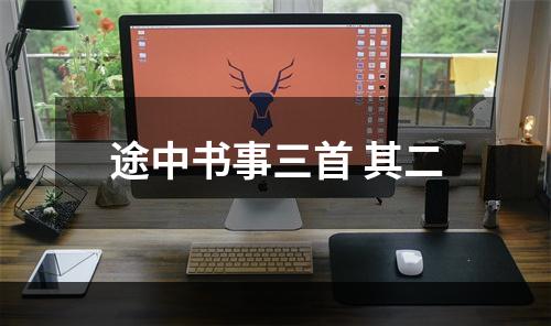 途中书事三首 其二