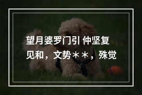 望月婆罗门引 仲坚复见和，文势＊＊，殊觉