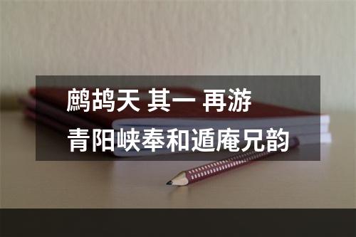 鹧鸪天 其一 再游青阳峡奉和遁庵兄韵