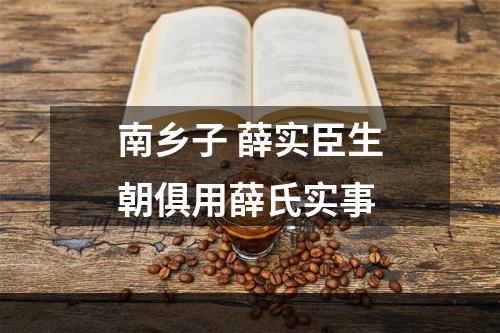 南乡子 薛实臣生朝俱用薛氏实事