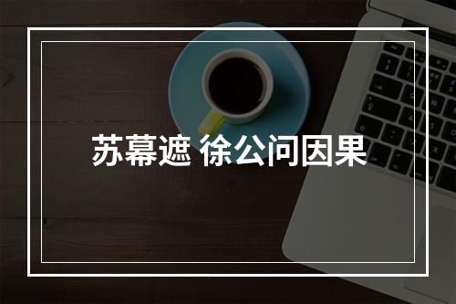 苏幕遮 徐公问因果