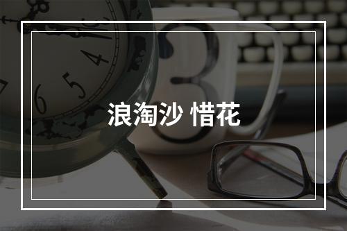 浪淘沙 惜花