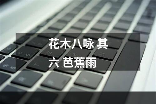 花木八咏 其六 芭蕉雨