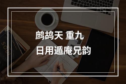 鹧鸪天 重九日用遁庵兄韵