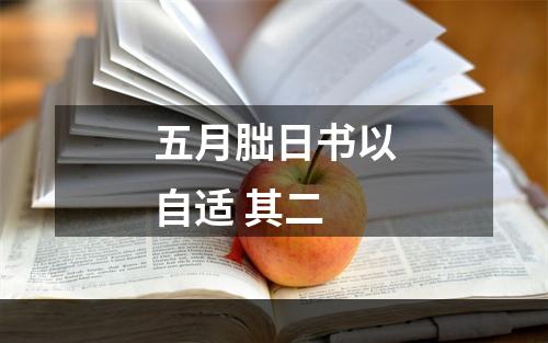 五月朏日书以自适 其二