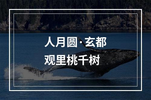 人月圆·玄都观里桃千树
