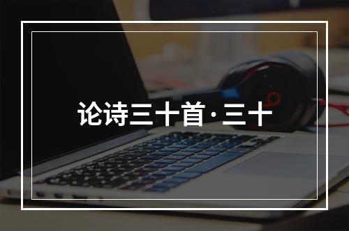 论诗三十首·三十