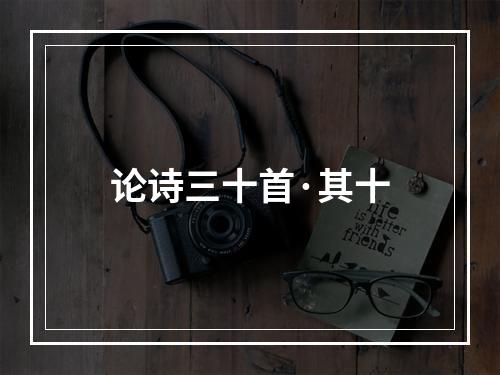 论诗三十首·其十