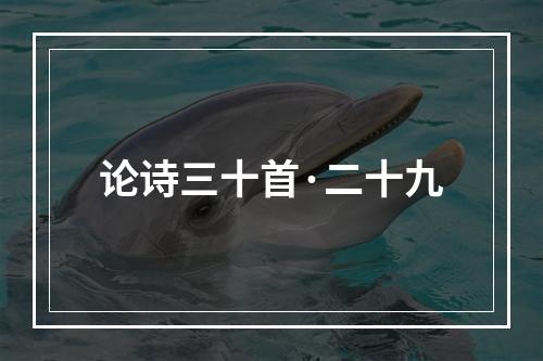 论诗三十首·二十九