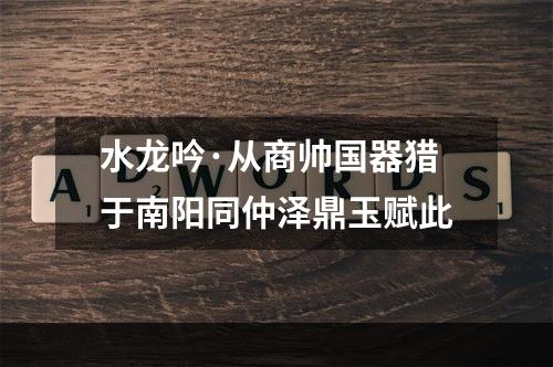 水龙吟·从商帅国器猎于南阳同仲泽鼎玉赋此