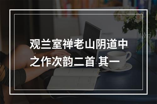 观兰室禅老山阴道中之作次韵二首 其一