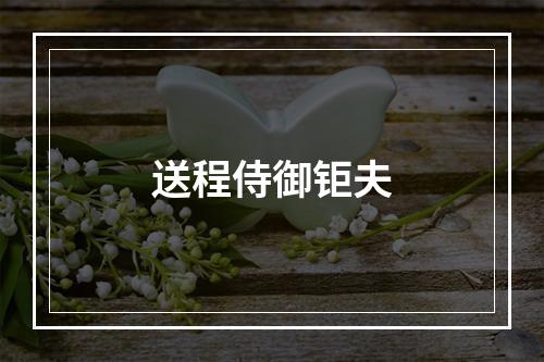 送程侍御钜夫
