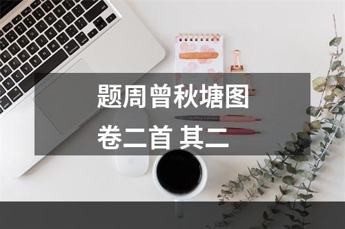 题周曾秋塘图卷二首 其二