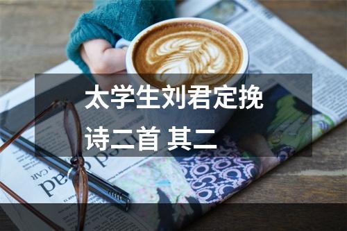 太学生刘君定挽诗二首 其二