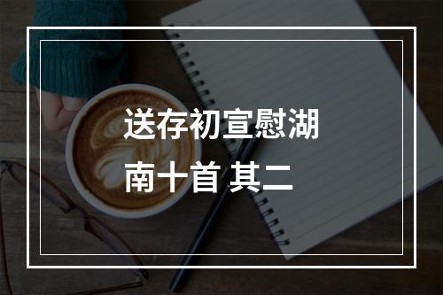 送存初宣慰湖南十首 其二