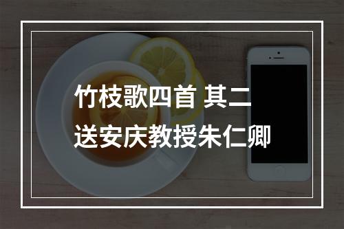 竹枝歌四首 其二 送安庆教授朱仁卿