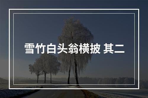 雪竹白头翁横披 其二